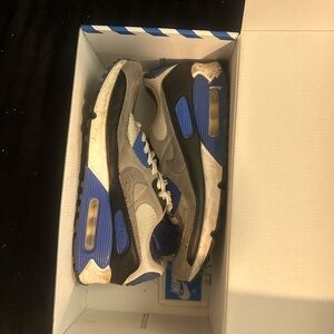 Nike Air Blue and White Shoe Box